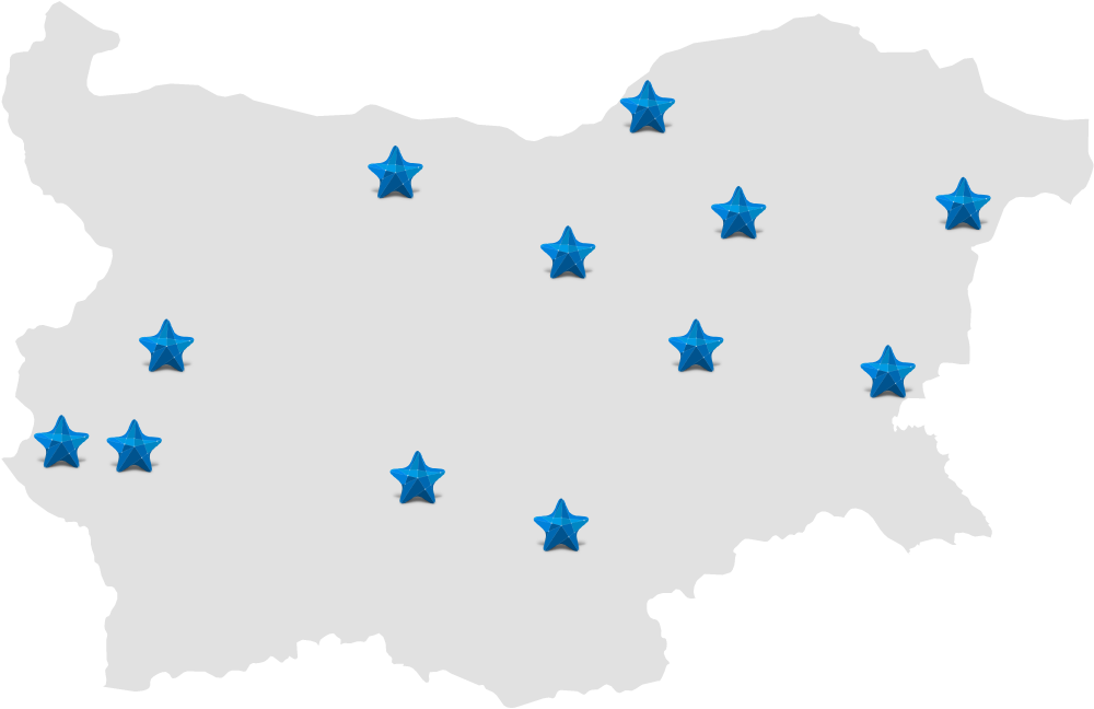 Градове с покритие на Таксистарс в България
